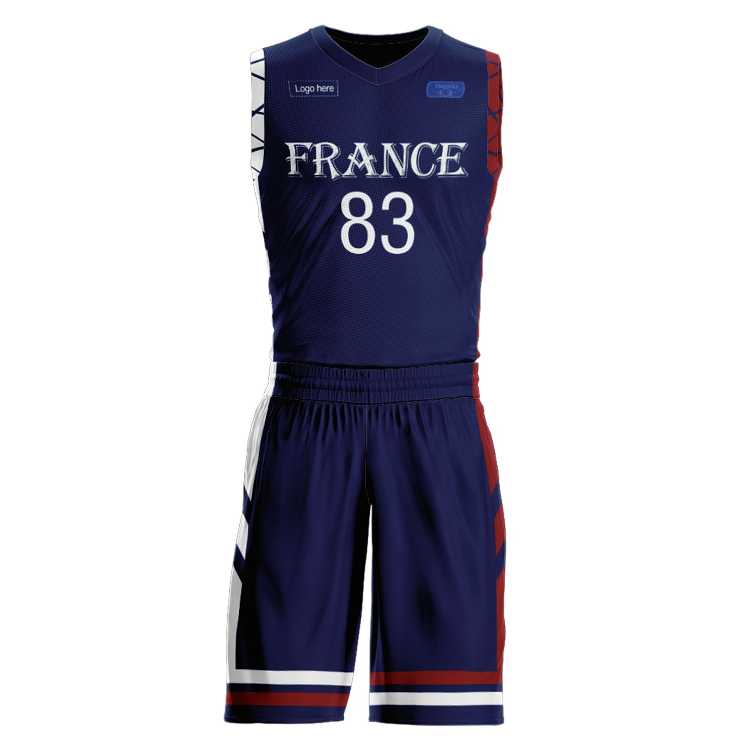 Combinaisons de basket personnalisées de l'équipe de France