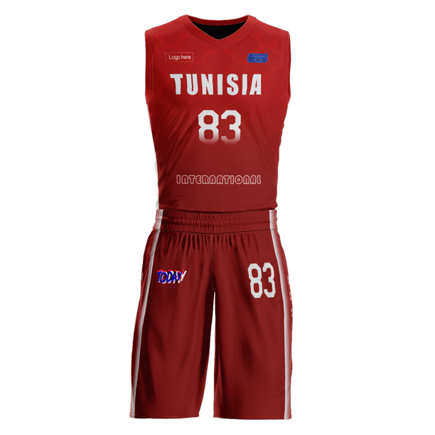 Costumes de basket personnalisés de l'équipe de Tunisie