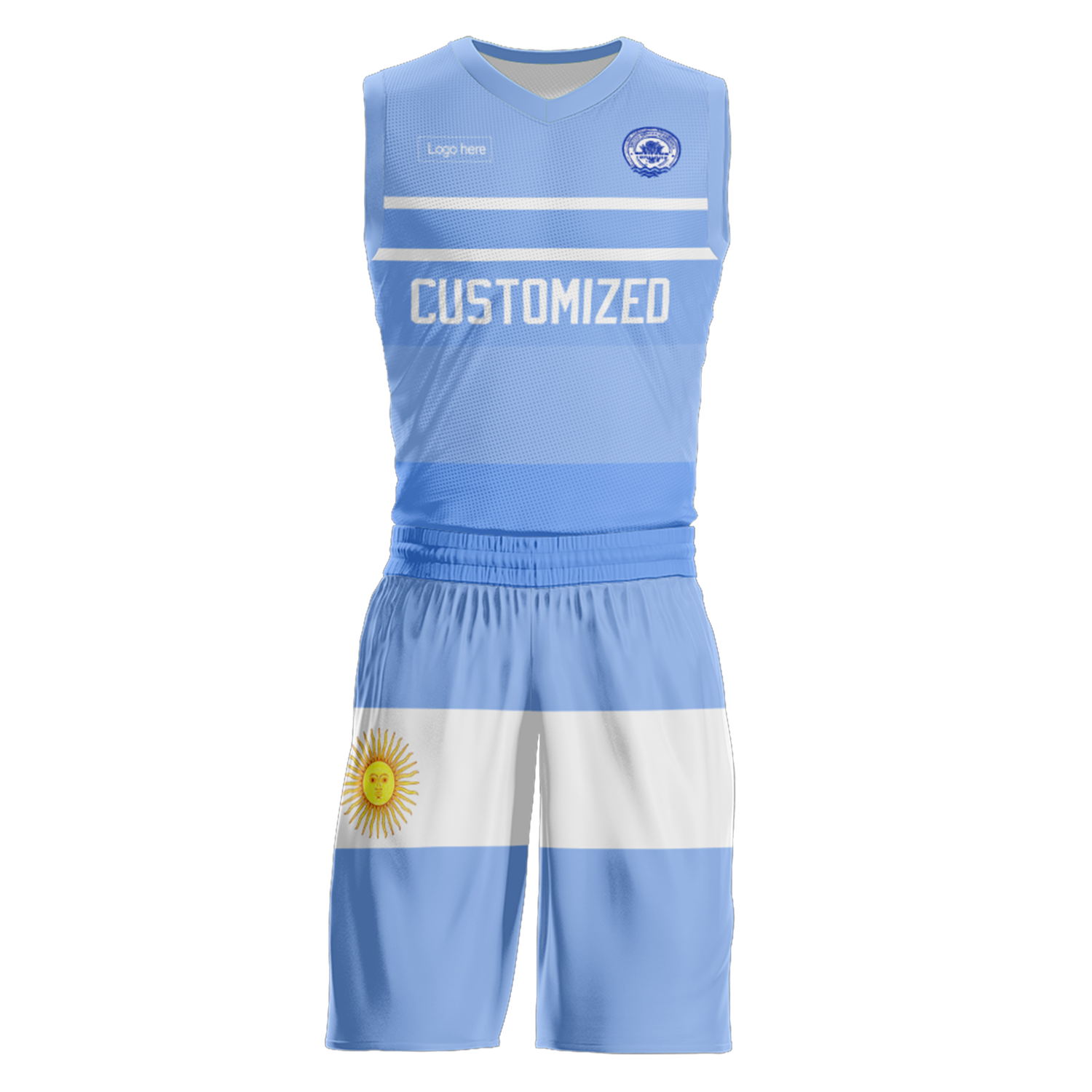 Costumes de basket-ball personnalisés de l'équipe d'Argentine